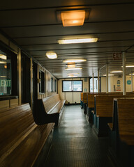 Interior of the Governors Island Ferry, Manhattan, New York