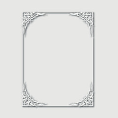 Frame, in the style of an ornament, Vector illustration eps 10, Art.