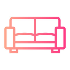 sofa gradient icon