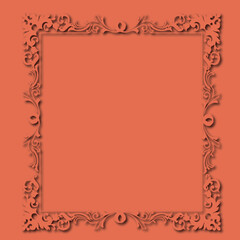 Frame, in the style of an ornament, Vector illustration eps 10, Art.