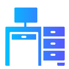 desk gradient icon