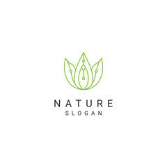 Nature logo desing icon vector