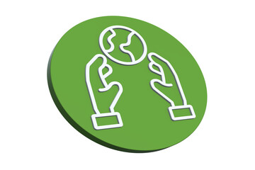 Ecological Green Energy Icons Concept Green Help Earth