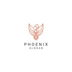 Phoenix logo desing icon vector