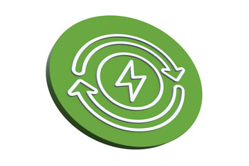 Ecological Green Energy Icons Concept Green Power