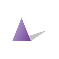 gradient triangle vector design, logo, mountain, pine, gradient triangle logo design with shadows
