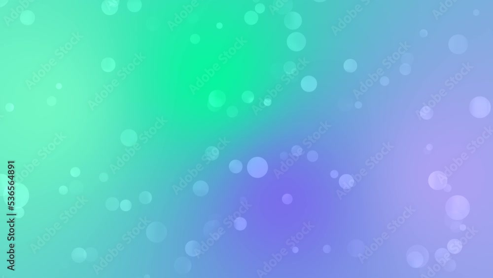 Poster medium spring green and medium slate blue bokeh gradient background loop motion. moving bubbles colo