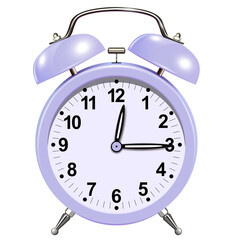 Alarm clock icon isolated, 3d realistic illustration.