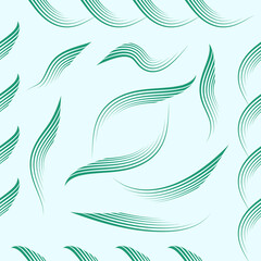 Fototapeta na wymiar Abstract green floral seamless pattern illustration design