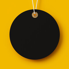 Black Friday sales banner of yellow and black color theme. 3D Rendering