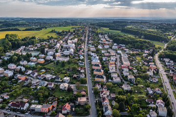 Aerial drone photo of Terlicko village in Czech Republic
