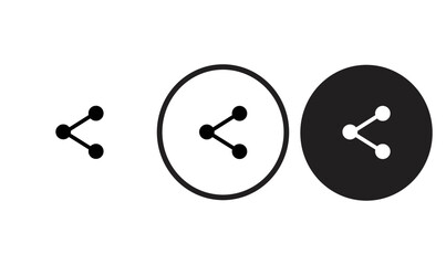 share icon black outline for web site design 
and mobile dark mode apps 
Vector illustration on a white background