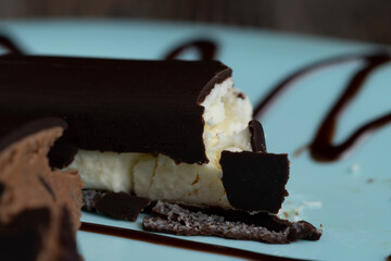 Sweet curd cheese made from milk with milk chocolate