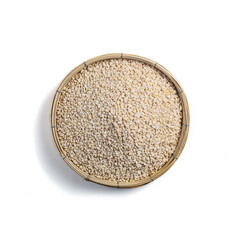 White Lentils (Urad Dal). White Lentils in threshing basket