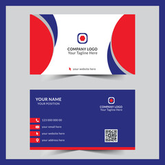 blue Modern corporate business card template