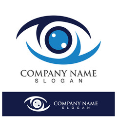 Eye care vector logo design