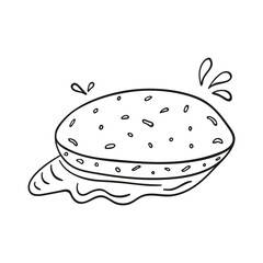 Doodle soap, sauna and bathroom isolated on a white background. Hand drawn, simple outline illustration. It can be used for decoration of textile, paper.