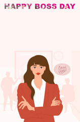 
Happy boss day greetings cards digital background template blank ready to edit 