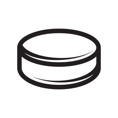 Vintage retro vwinter sport hockey puck. Can be used like emblem, logo, badge, label. mark, poster or print. Monochrome Graphic Art. Vector Illustration. Engraving