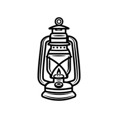 Vintage mining light lamp. Can be used like emblem, logo, badge, label. mark, poster or print. Monochrome Graphic Art. Vector