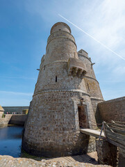 Fototapeta na wymiar Fort on the French island of Tatihou off the coast of Normandy