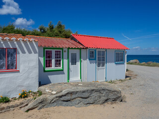 Cabanes de pêcheurs, Île d'Yeu, Vendée, Pays de la Loire, France
