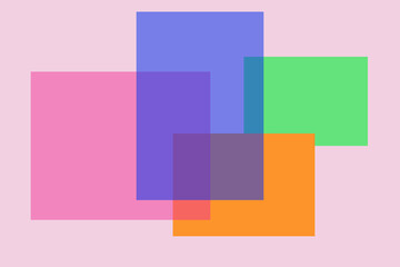 modern minimal style background with pink, green, blue and green squares