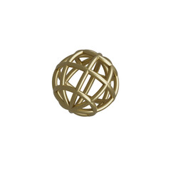 3D Isolated Globe World International Investment Business Analytic Investment Gold Illustration Icon on Clear Transparent Background