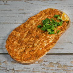 chicken on a wooden board