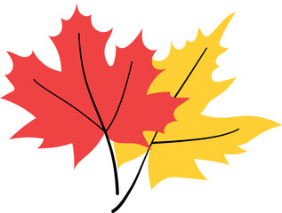 Maple Leaf Flat Illustration Decoratetion