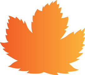 Maple Leaf Silhouettes Gradient Decoration