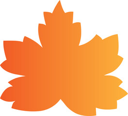 Maple Leaf Silhouettes Gradient Decoration