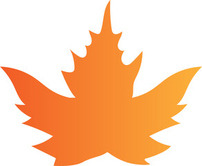Maple Leaf Silhouettes Gradient Decoration