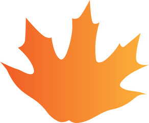 Maple Leaf Silhouettes Gradient Decoration