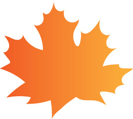 Maple Leaf Silhouettes Gradient Decoration