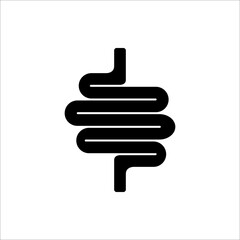 Obraz premium Intestines icon vector, digestion system symbol.