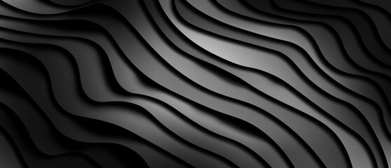 Abstract grey wavy ribbons background