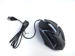 Modern computer mouse isolated on white background