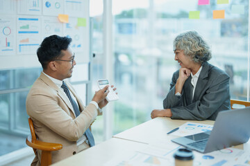 consultation Asian marketers and salespeople are planning investments to increase profits for the company at the meeting