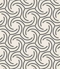 Vector seamless pattern. Modern stylish texture. Repeating geometric tiles with dotted hexagons.