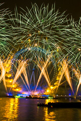 Festive fireworks during New year