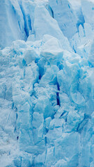 Ice cracking of a glacier