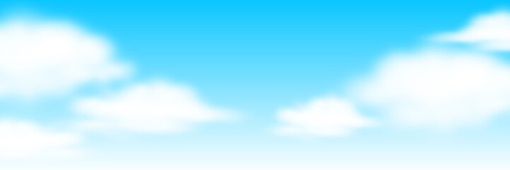 Obraz premium sky and fluffy clouds, beautiful blue sky for background