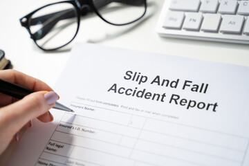 Woman Filling Slip
