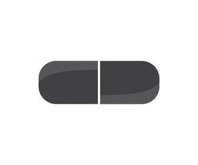 Medicine capsule icon logo design. Medical pills linear and full pictogram. Pharmacy drugs, medical nurse, Pharmaceutical pill vector design and illustration. 