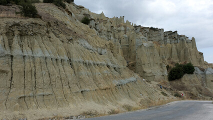 Fairy Chimneys in Kula District of Manisa Province in Turkey 