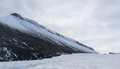 landscape view of a glacier in Longyearbyen, Svalbard Islands (Norway)