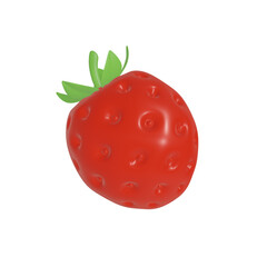 3d rendering. Strawberry on a white background