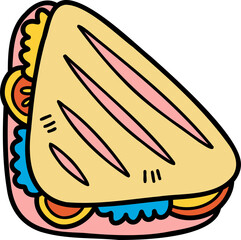 Hand Drawn delicious sandwich illustration