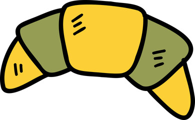 Hand Drawn yummy Croissant illustration